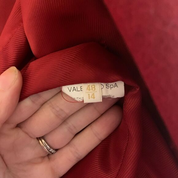 Valentino Cashmere Wool Red Tie Blazer Jacket - Picture 8 of 11
